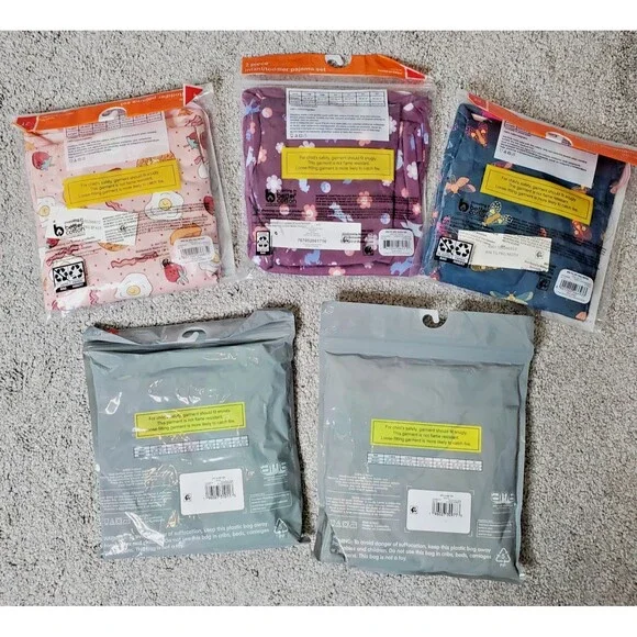 Girls Set of 5 Cotton 2 Piece Snug Fit Pajama Sets Toddler 2T NEW - Picture 2 of 9